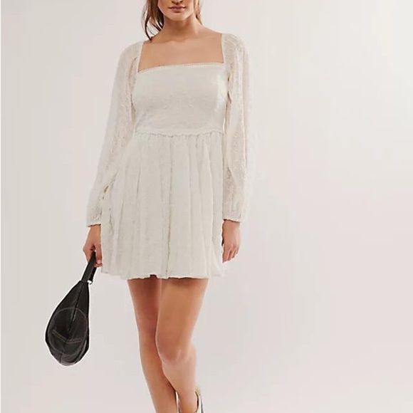 Free People Malina Embroidered‎ White Mini Dress Size Small - Picture 1 of 6